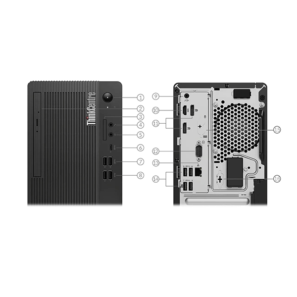Máy tính để bàn Lenovo ThinkCentre M80T 11CS002KVE (Core i5-10500/ Ram 8Gb/ SSD 256GB /Wifi /Bluetooth /Keyboard / Mouse / Linux/ Màu đen)