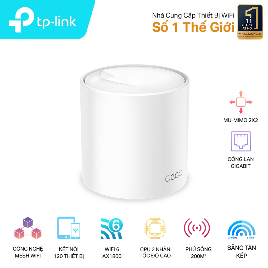 Bộ phát wifi 6 TP-Link Deco X20 1-Pack AX1800Mbps