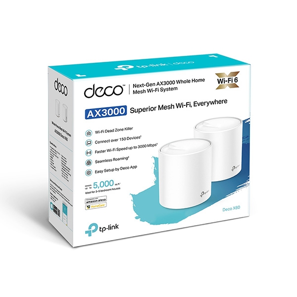 Bộ phát wifi 6 TP-Link Deco X60 2-Pack AX3000Mbps