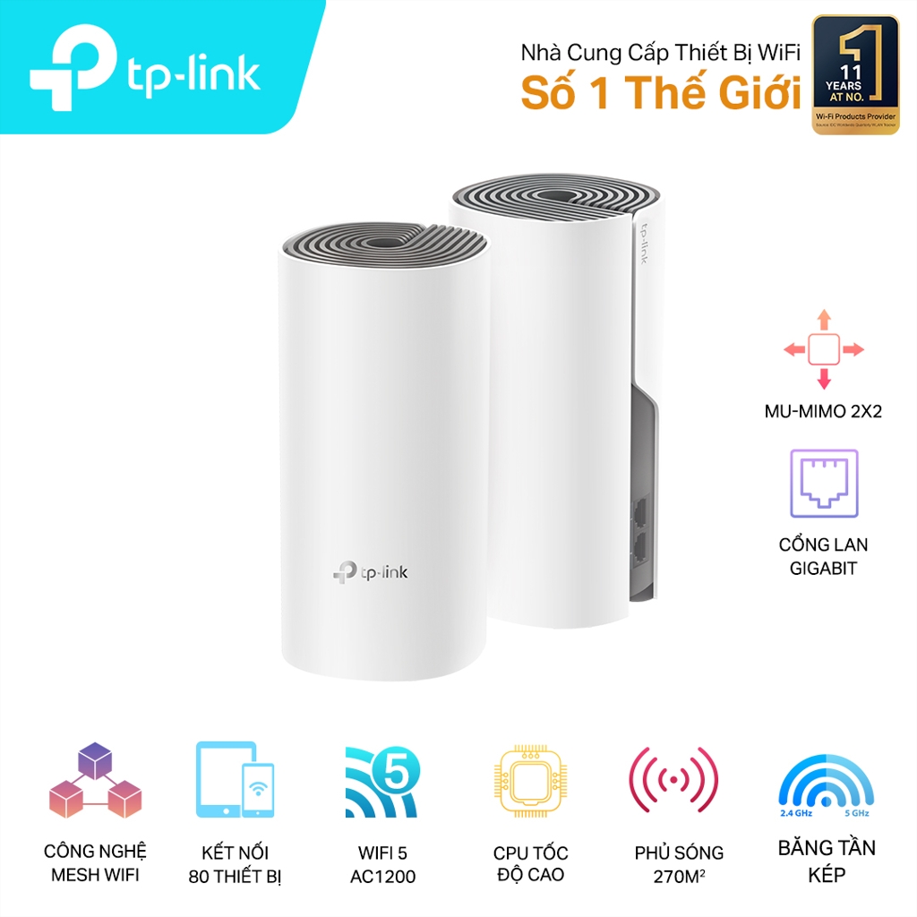 Bộ phát wifi TP-Link Mesh Deco M4 2-Pack AC1200Mbps