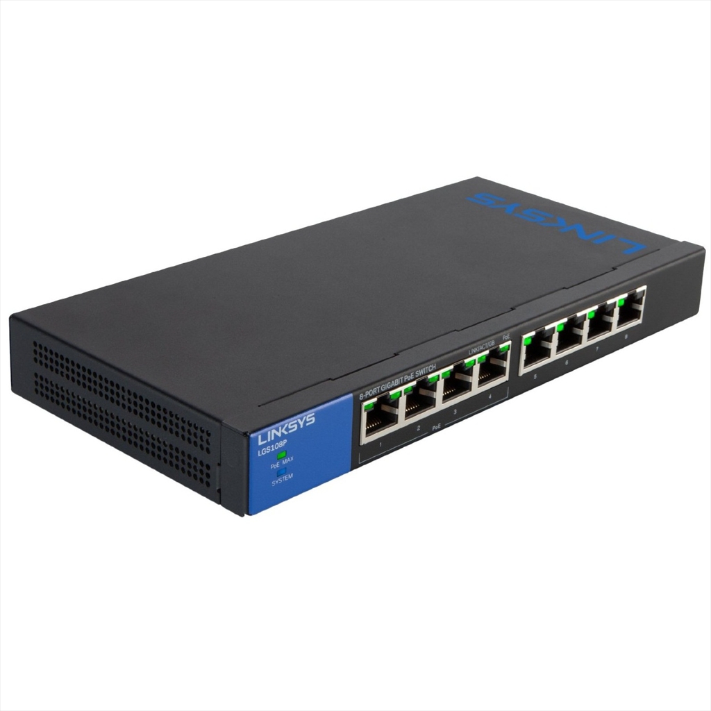 Thiết bị chia mạng Linksys LGS108P (PoE+)