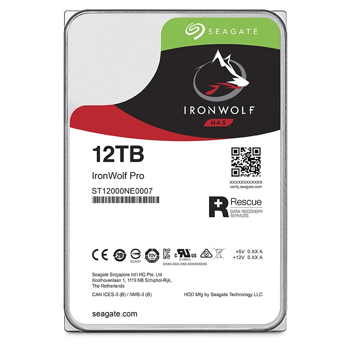 Ổ cứng HDD Seagate IronWolf Pro 12Tb 6Gb/s, 256MB cache, 7200rpm (ST12000NE0008)