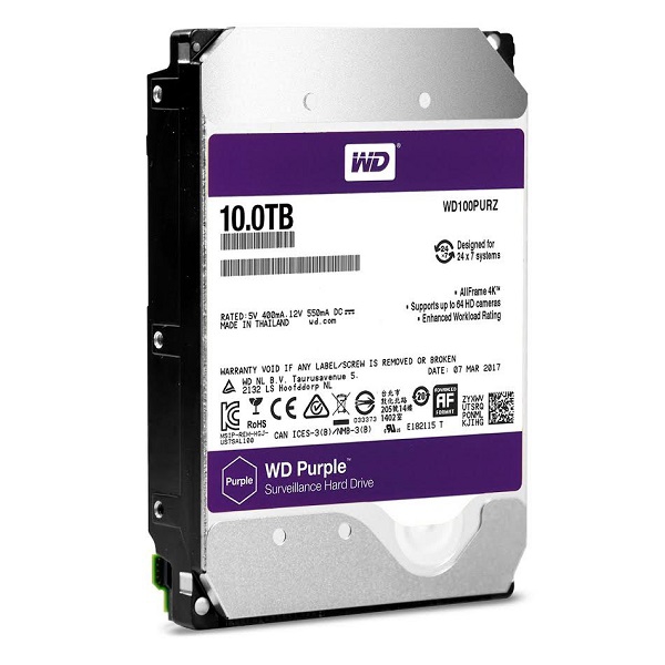Ổ cứng HDD Western Purple 10Tb 7200rpm 256Mb