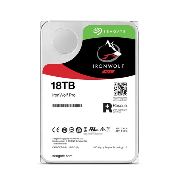 Ổ cứng Seagate Ironwolf Pro 18Tb 7200rpm 6Gb/s, 256MB (ST18000NE000)