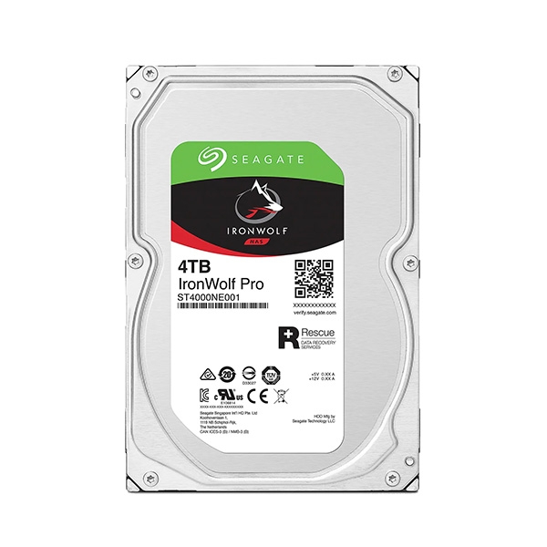 Ổ cứng Seagate Ironwolf Pro 4Tb 7200rpm 6Gb/s 256MB (ST4000NE001)