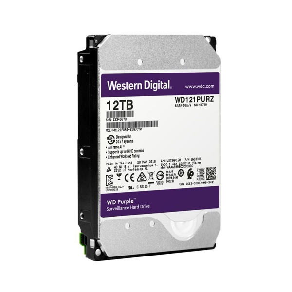 Ổ cứng Western Purple 12Tb 7200rpm /256mb/ WD121PURZ