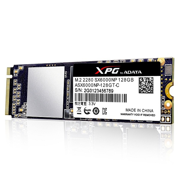 Ổ SSD Adata XPG ASX6000NP 128Gb M2.2280 NVMe Gen3x4 PCIe (đọc: 1800MB/s /ghi: 600MB/s)