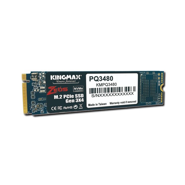 Ổ SSD Kingmax PQ3480 512Gb PCIe NVMe Gen3x4 M.2 2280 (đọc: 2500MBps /ghi: 2100MBps)