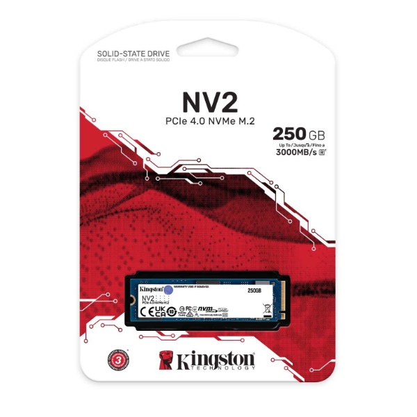 Ổ SSD Kingston NV2 250Gb PCIe NVMe Gen4x4 M2.2280