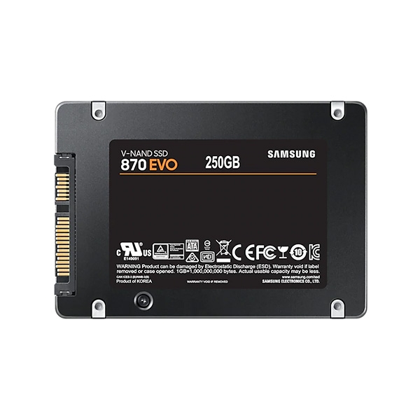 Ổ SSD Samsung 870 Evo 250Gb 2.5inch MZ-77E250BW (đọc: 550MB/s /ghi: 520MB/s)