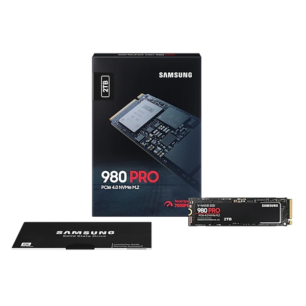 Ổ SSD Samsung 980 Pro 2TB PCIe Gen4x4 NVMe M2.2280 MZ-V8P2T0BW (đọc: 7000MB/s /ghi: 5100MB/s)