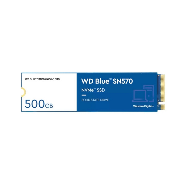 Ổ SSD Western Blue SN570 WDS500G3B0C 500GB PCIe NVMe™ Gen3x4 M2-2280 (đọc: 3500MB/s /ghi: 2300MB/s)