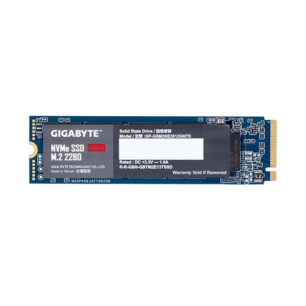 Ổ SSD Gigabyte 512Gb GP-GSM2NE3512GNTD PCIe 3.4 NVMe™ M2-2280 (Đọc: 1700MB/s;Ghi 1550Mb/s)