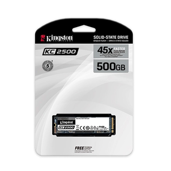 Ổ SSD Kingston SKC2500 500Gb PCIe NVMe Gen3x4 M2.2280 (đọc: 3500MB/s /ghi: 2500MB/s)