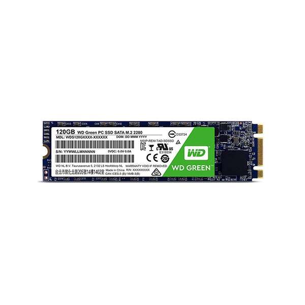 Ổ SSD Western Green 120Gb M2.2280 (đọc: 540MB/s /ghi: 430MB/s)