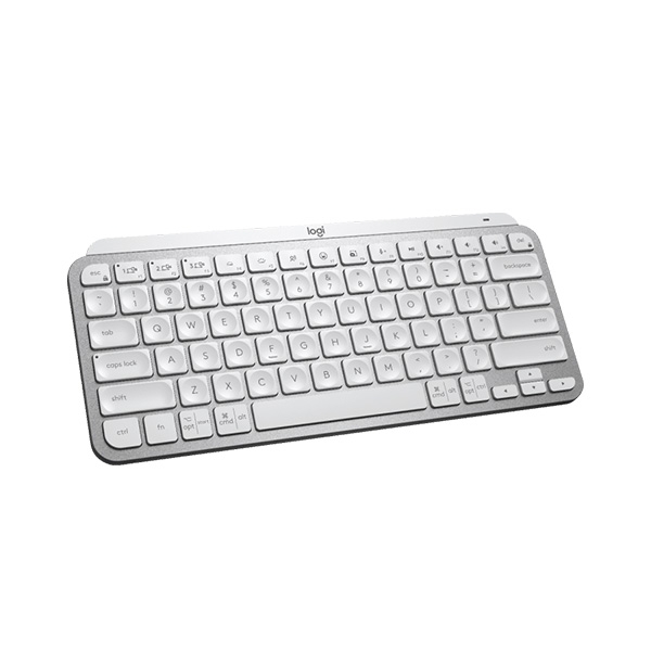 Bàn phím không dây Logitech MX Keys Mini màu xám nhạt (Wireles, Bluetooth, có đèn nền, sạc nhanh)