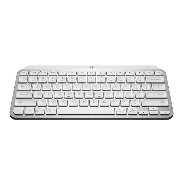 Bàn phím không dây Logitech MX Keys Mini màu xám nhạt (Wireles, Bluetooth, có đèn nền, sạc nhanh)