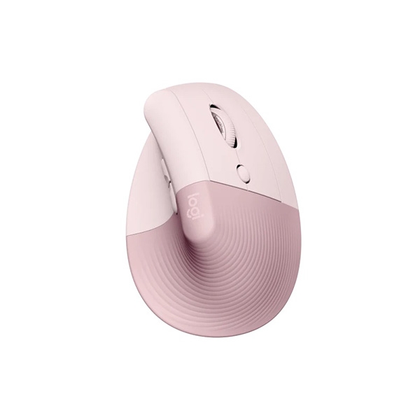 Chuột không dây Logitech Lift Vertical Ergonomic Màu Hồng (Bluetooth, Wireless, chuột công thái học)