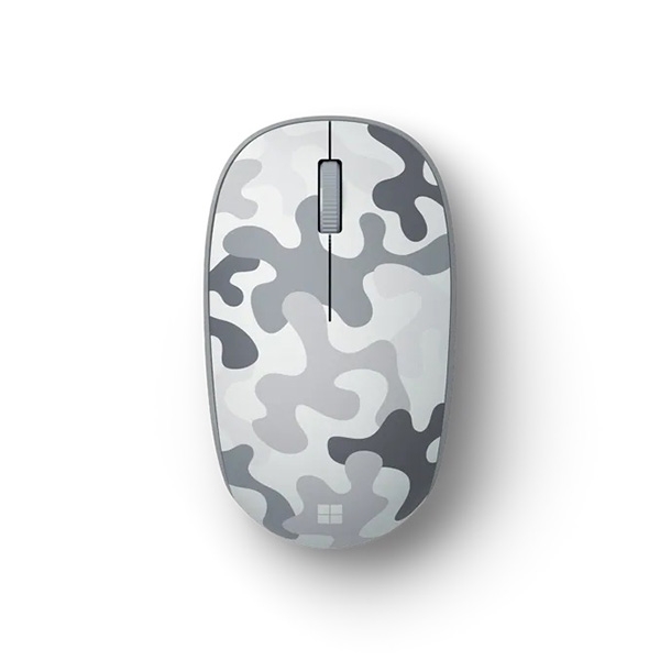 Chuột không dây Bluetooth Microsoft Camo (Màu rằn ri bắc cực - xám trắng)