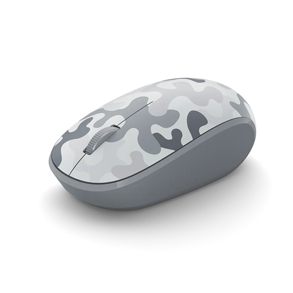 Chuột không dây Bluetooth Microsoft Camo (Màu rằn ri bắc cực - xám trắng)