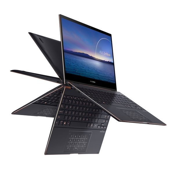 Laptop Asus Zenbook S Flip UX371EA-HL725WS (i7-1165G7/16GB/ 1TB SSD/ 13.3 OLED 4K UHD Touch/ VGA ON/ Win10/ Black/ Túi Sleeve/ NumPad)