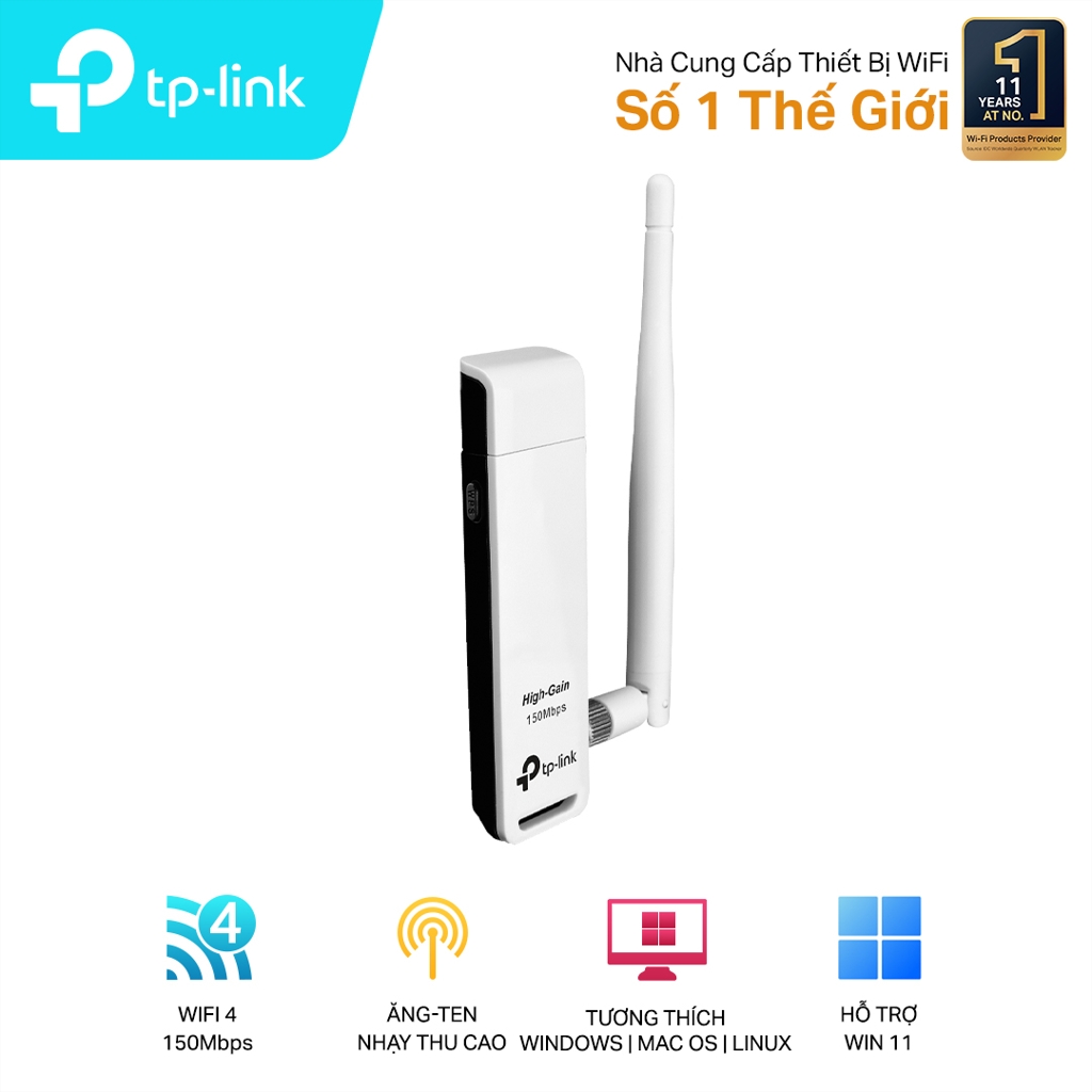 Cạc mạng không dây TP-Link TL-WN722N 150Mbps