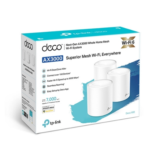 Bộ phát wifi 6 TP-Link Deco X60 3-Pack AX3000Mbps