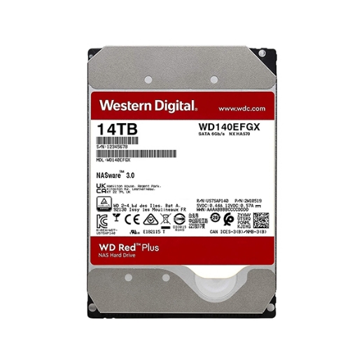 Ổ cứng Western Red Plus 14Tb WD140EFGX 7200rpm 256Mb