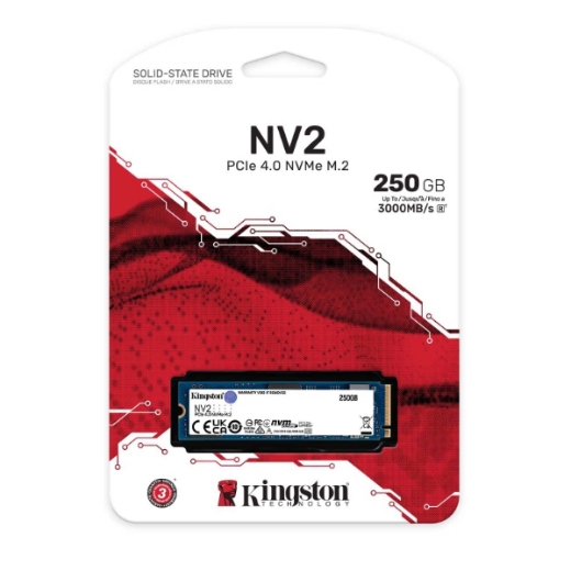 Ổ SSD Kingston NV2 250Gb PCIe NVMe Gen4x4 M2.2280