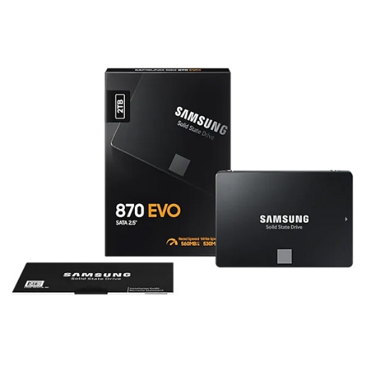 Ổ SSD Samsung 870 Evo 2Tb 2.5Inch MZ-77E2T0BW  (đọc: 550MB/s /ghi: 520MB/s)