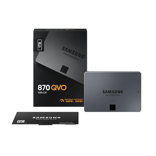 Ổ SSD Samsung 870 Qvo 1Tb SATA3 MZ-77Q1T0BW (đọc: 560MB/s /ghi: 530MB/s)