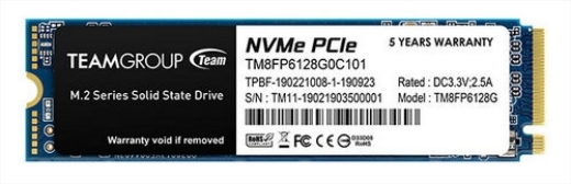 Ổ SSD TeamGroup MP33 128Gb PCIe NVMe™ Gen3x4 M2-2280 (đọc: 1500MB/s /ghi: 500MB/s)