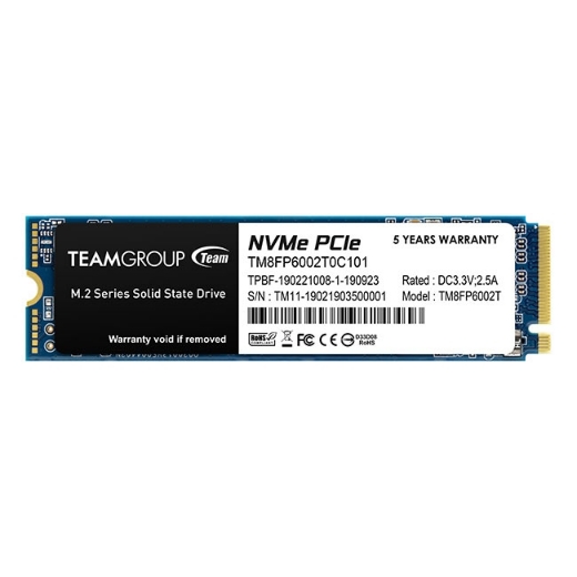Ổ SSD TeamGroup MP33 512Gb PCIe NVMe™ Gen3 M2-2280 TM8FP6512G0C101 (đọc: 1700MB/s /ghi: 1400MB/s)