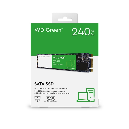 Ổ SSD Western Green WDS240G3G0B 240Gb M2.2280 (đọc: 545MB/s /ghi: 465MB/s)