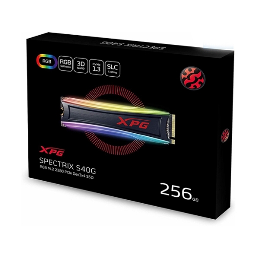 Ổ SSD Adata SPECTRIX S40G LED RGB 256Gb NVMe M2.2280 (đọc: 3500MB/s /ghi: 1200MB/s)