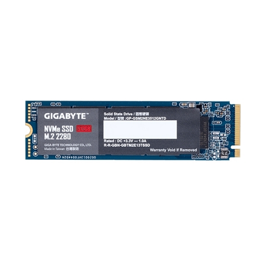 Ổ SSD Gigabyte 512Gb GP-GSM2NE3512GNTD PCIe 3.4 NVMe™ M2-2280 (Đọc: 1700MB/s;Ghi 1550Mb/s)