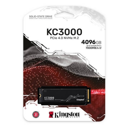 Ổ SSD Kingston SKC3000 4Tb PCIe NVMe Gen 4.0 M2,2280 (đọc: 7000MB/s /ghi: 6000MB/s)