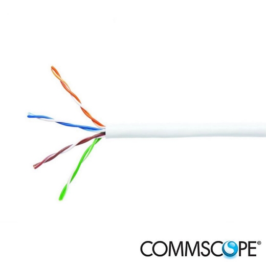 Cáp U/UTP, Cat5e, 4 đôi, CM, 24 AWG, Solid, màu trắng, 305m