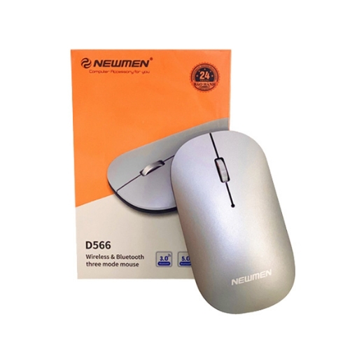 Chuột không dây Newmen quang D566 Màu bạc (Bluetooth, Wireless)