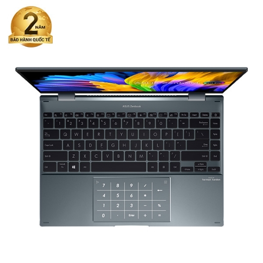 Laptop Asus Zenbook Flip 14 OLED UP5401ZA-KN005W (I5-12500H/ 8GB/ 512GB SSD/ 14 OLED 2.8K/ VGA Onboard/ Win11/ Grey)