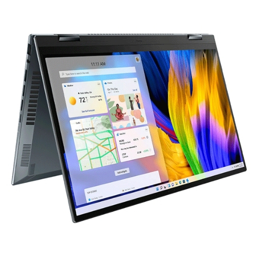 Laptop Asus Zenbook Flip 14 OLED UP5401ZA-KN101W (I7-12700H/ 16GB/ 512GB SSD/ 14 OLED 2.8K/ VGA Onboard/ Win11/ Grey/ U-LAN/ Pen/ Túi)