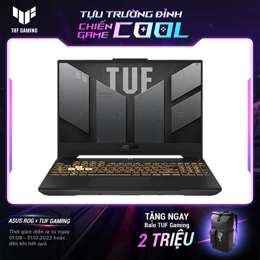 Laptop Asus TUF Gaming FX507ZC HN124W (I7 12700H/ 8GB/ 512GB SSD/ 15.6FHD-144Hz/ RTX3050 4GB/ Win11/ Grey/ RGB_KB)